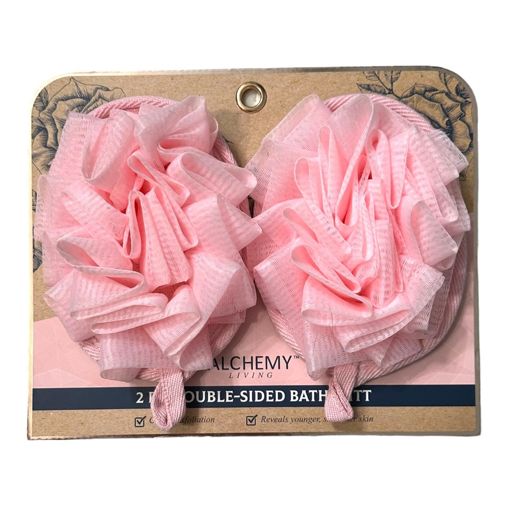 Alchemy 2 Piece Double Sided Gentle Exfoliating Body Bath Mat NWT